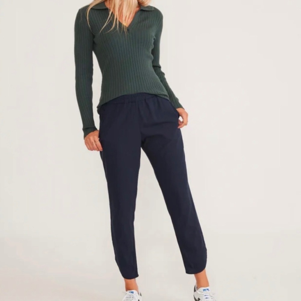Marine Layer Navy Blue‎ Allison Modal Blend Cropped Pants Size Small
